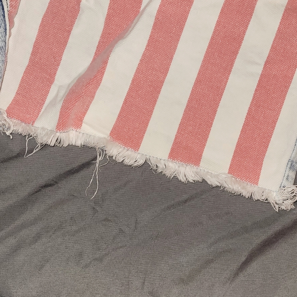 Stars + Stripes Cut Off Jean Shorts - Picture 11 of 12